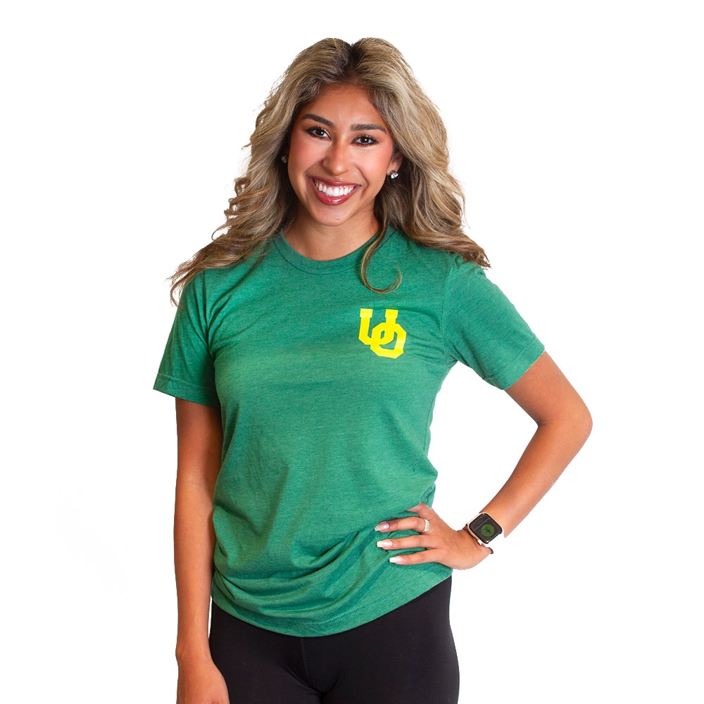 Ducks Spirit, Summit, Green, Crew Neck, Women, Map of Streets, Campus, T-Shirt, 717837